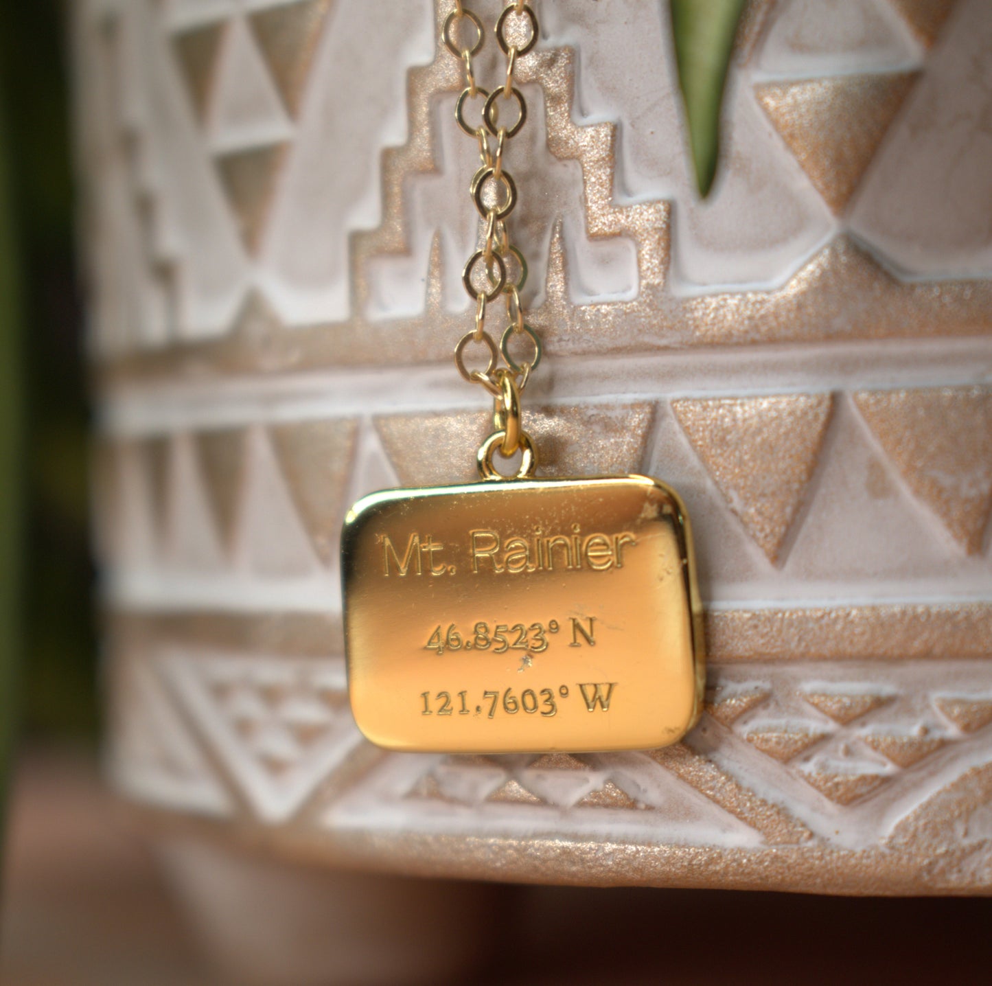 Mt. Rainier Sterling Silver and Enamel Necklace