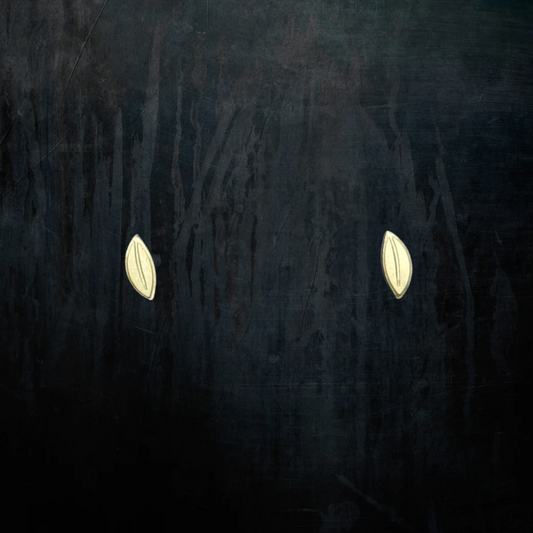 Oso Berry Leaf Jewelry | Flatback Screw-on Stud Earrings with Waterproof Matte Finish Titanium Steel