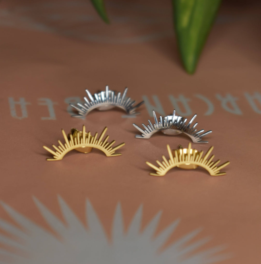 Sun Ray Stud Earring | Waterproof PVD Titanium Steel